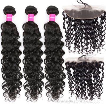 Aliexpress Virgin Unprocessed Brazilian Hair Bundles 3Pcs 4Pcs Lot With 4X4 Silk Top Lace Closure Free Shipping